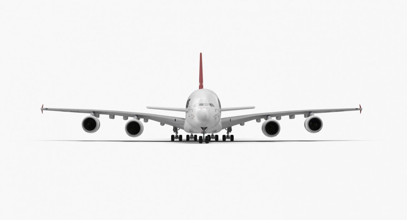 3D Airbus A380-1000 Qantas model